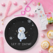 Assiettes En Carton Plaque en papier Snowman (Fête)