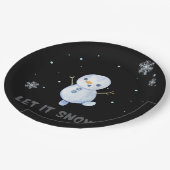 Assiettes En Carton Plaque en papier Snowman (Angle)