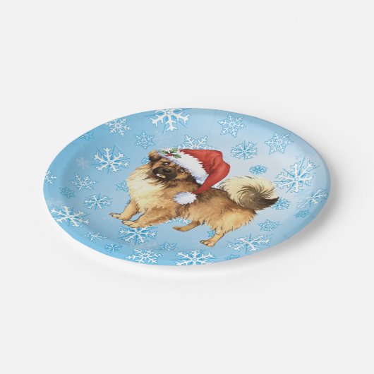 Assiettes En Carton Plaque en papier tibétain de Noël (Angle)