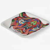 Assiettes En Carton Plaque en papier tigre (Angulaire)