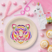 Assiettes En Carton Plaque en papier tigre (Fête)