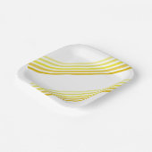 Assiettes En Carton Plaque en papier - Tons de diagonale jaune (Angulaire)