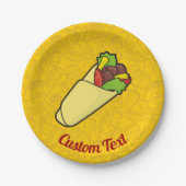 Assiettes En Carton Plaque en papier tortilla Sandwich (Devant)