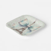 Assiettes En Carton Plaque en papier tour Eiffel artistique (Angulaire)