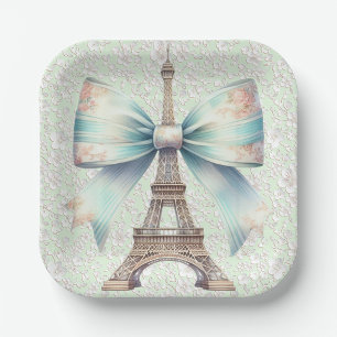 Assiettes En Carton Plaque en papier tour Eiffel artistique