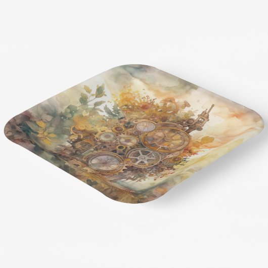 Assiettes En Carton Plaque en papier tour pour engrenages en vapeur (Angulaire)