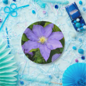Assiettes En Carton Plaque en papier violet Clematis (Fête)