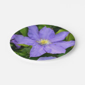 Assiettes En Carton Plaque en papier violet Clematis (Angle)