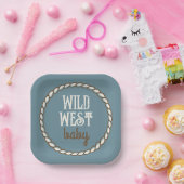 Assiettes En Carton Plaque en papier Wild West Baby (Fête)
