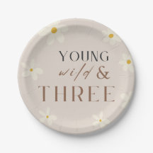 Plaque en papier Young Wild & TROIS