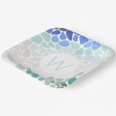 Assiettes En Carton Plaque en verre de mer colorée (Angulaire)