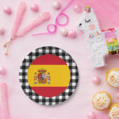 Assiettes En Carton Plaque espagnole, plaid de buffle & drapeau espagn (Fête)