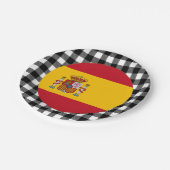 Assiettes En Carton Plaque espagnole, plaid de buffle & drapeau espagn (Angle)