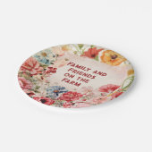 Assiettes En Carton Plaque Floral Farm Party (Angle)