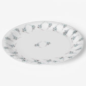 Assiettes En Carton Plaque florale (Angle)