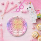 Assiettes En Carton plaque fractale (Fête)