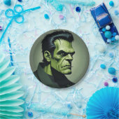 Assiettes En Carton plaque frankenstein (Fête)