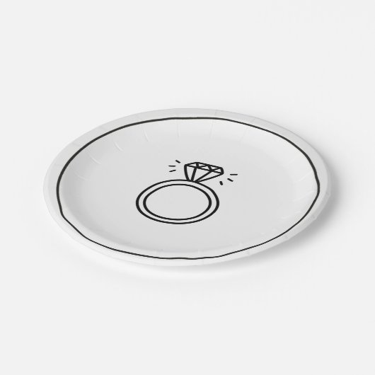 Assiettes En Carton Plaque mariage (Angle)