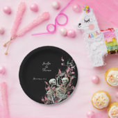 Assiettes En Carton Plaque Mariage Halloween Crâne (Fête)