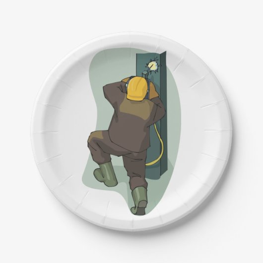 Assiettes En Carton Plaque métallique soudée industrielle (Devant)