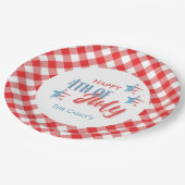 Assiettes En Carton Plaque papier 4 juillet barbecue (Angle)