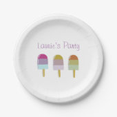 Assiettes En Carton Plaque papier 7" avec Popsicle Design 2 (Devant)