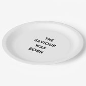 Assiettes En Carton Plaque papier - 9 - Le Sauveur est né - Noël (Angle)