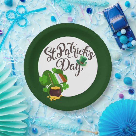 Assiettes En Carton Plaque papier à fermeture à quatre feuilles (Fête)