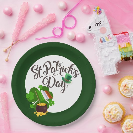 Assiettes En Carton Plaque papier à fermeture à quatre feuilles (Fête)