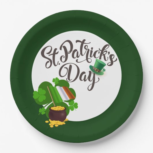 Assiettes En Carton Plaque papier à fermeture à quatre feuilles (Devant)