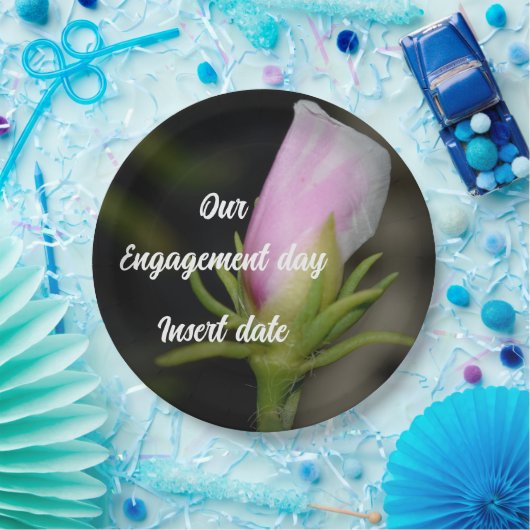 Assiettes En Carton Plaque papier à Fiançailles Rose tendance personna (Fête)