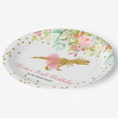 Assiettes En Carton Plaque Papier à pâte Dinosaure Rose Girl (Angle)