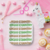 Assiettes En Carton Plaque papier à thème cross-country Runner (Fête)