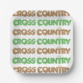 Assiettes En Carton Plaque papier à thème cross-country Runner (Recto)