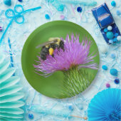 Assiettes En Carton Plaque Papier Abeille Et Chardon (Fête)