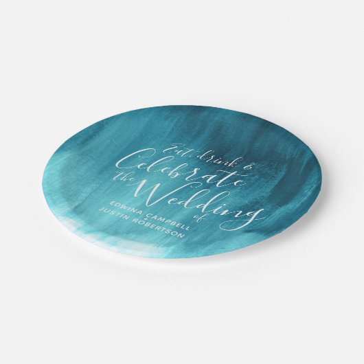 Assiettes En Carton Plaque papier abstraite Mariage (Angle)