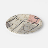 Assiettes En Carton Plaque papier Abstraite moderne du milieu du siècl (Angle)