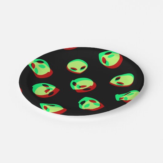 Assiettes En Carton Plaque papier Alien (Angle)