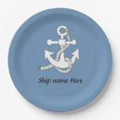 Assiettes En Carton Plaque papier - Ancre avec nom d'expédition (Devant)