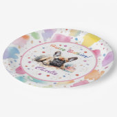 Assiettes En Carton Plaque Papier Aquarelle pour chien d'eau (Angle)