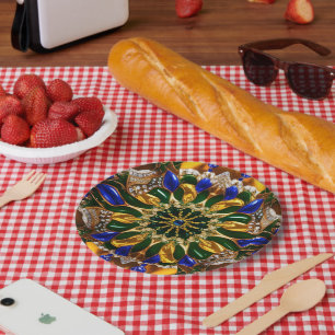 Assiettes En Carton Plaque papier avec brésilienne Conception des coul