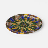 Assiettes En Carton Plaque papier avec brésilienne Conception des coul (Angle)