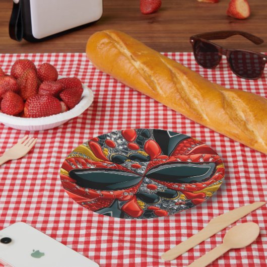 Assiettes En Carton Plaque papier avec design couleur Allemagne (Pique-nique)