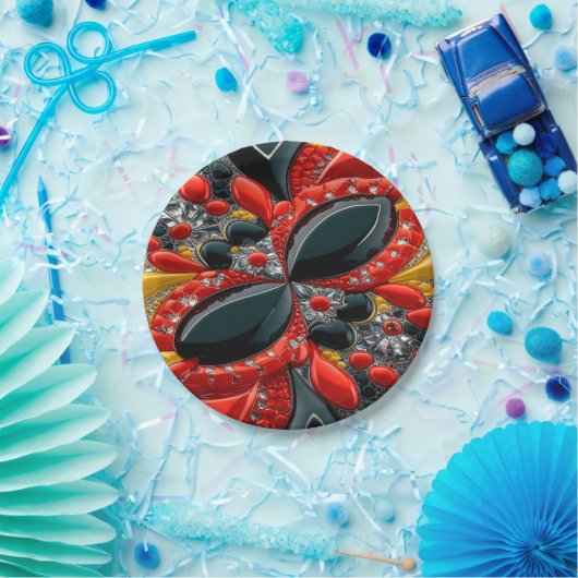 Assiettes En Carton Plaque papier avec design couleur Allemagne (Fête)