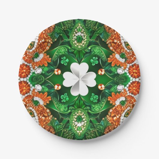 Assiettes En Carton Plaque papier avec design irlandais (Devant)