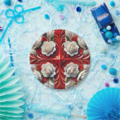 Assiettes En Carton Plaque papier avec design Rose anglais (Fête)