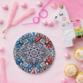 Assiettes En Carton Plaque papier avec France Colors Design (Fête)