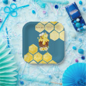 Assiettes En Carton Plaque papier Baby shower abeille (Fête)