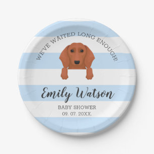 Assiettes En Carton Plaque papier Baby shower Dachshund