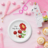 Assiettes En Carton Plaque papier Baby shower Ladybug (Fête)